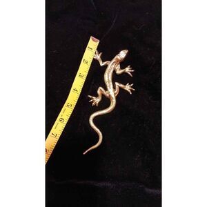 "7" solid brass gecko 